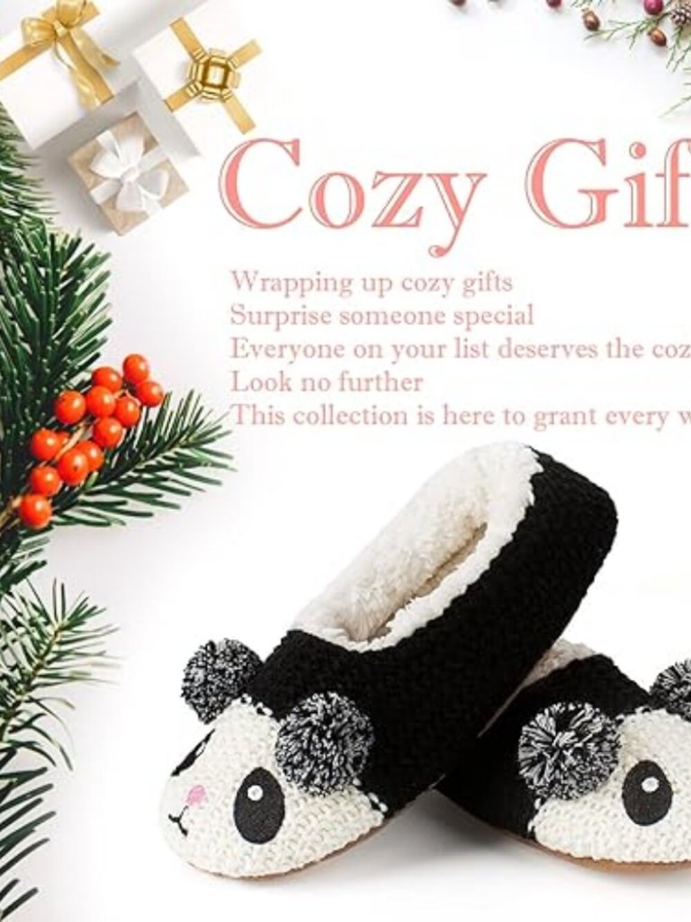 Cute Animal House Slippers  | Fuzzy Slipper Socks - Picture 6 of 11